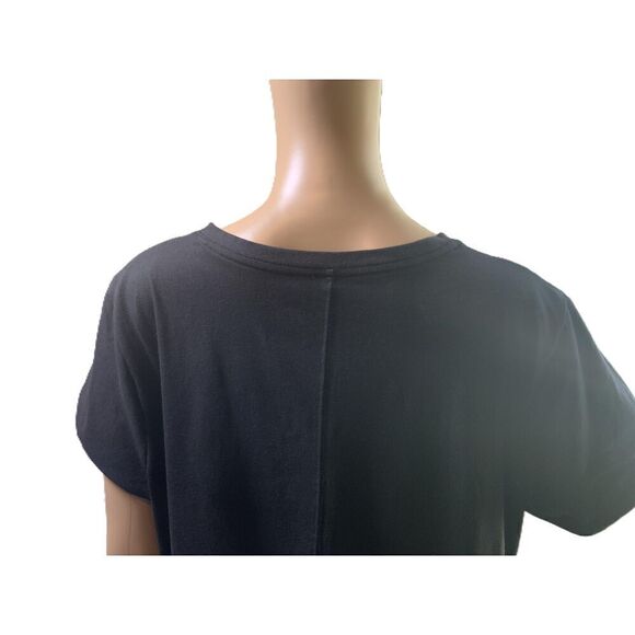 Tek Gear Black Graphic Print V-Neck Short Sleeve Casual T-Shirt Size 1X - Picture 6 of 12